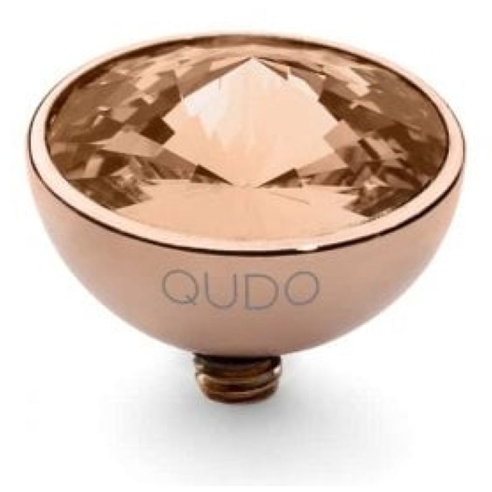 Famosa Rose Gold 11.5mm Bottone Ring Top Light Peach