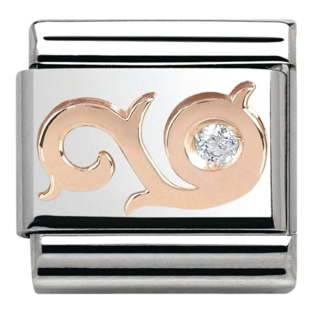 Classic Rose CZ Swirl Link