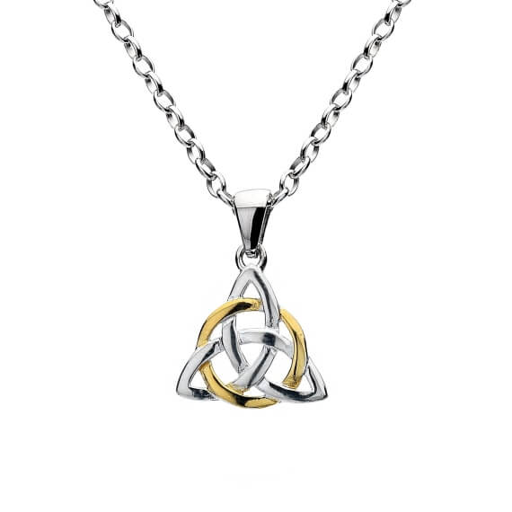 Two Tone Knotwork Pendant Necklace