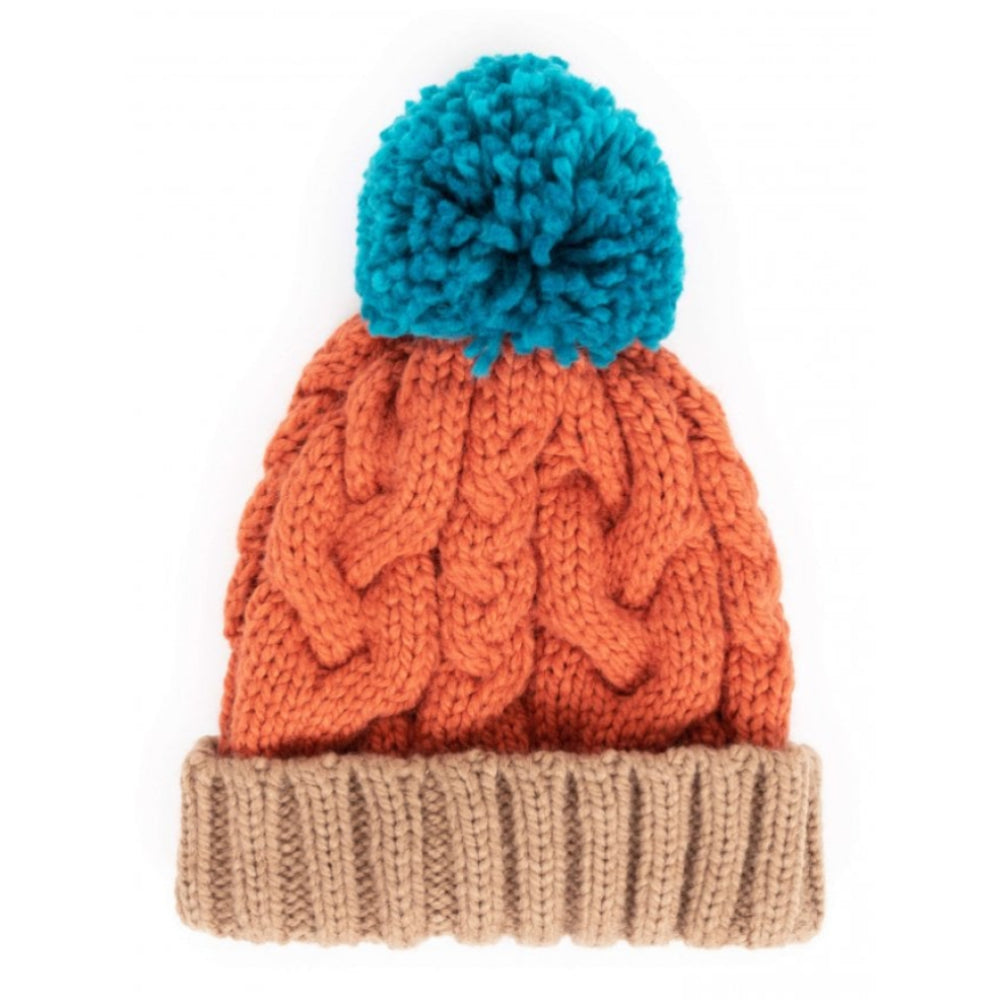 Karina Pom Pom Hat - Tangerine Mix