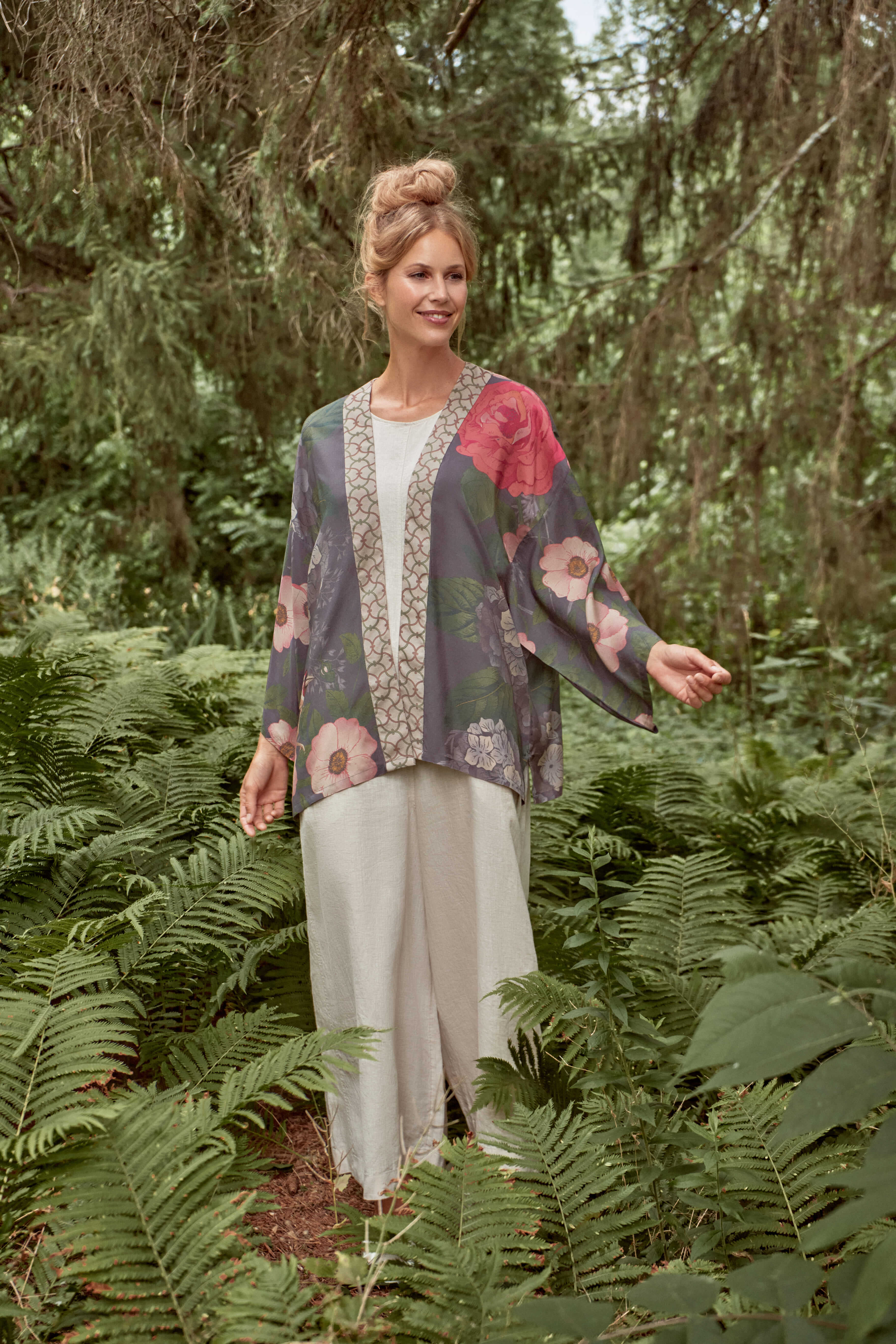 Hedgerow Kimono Jacket - Pewter