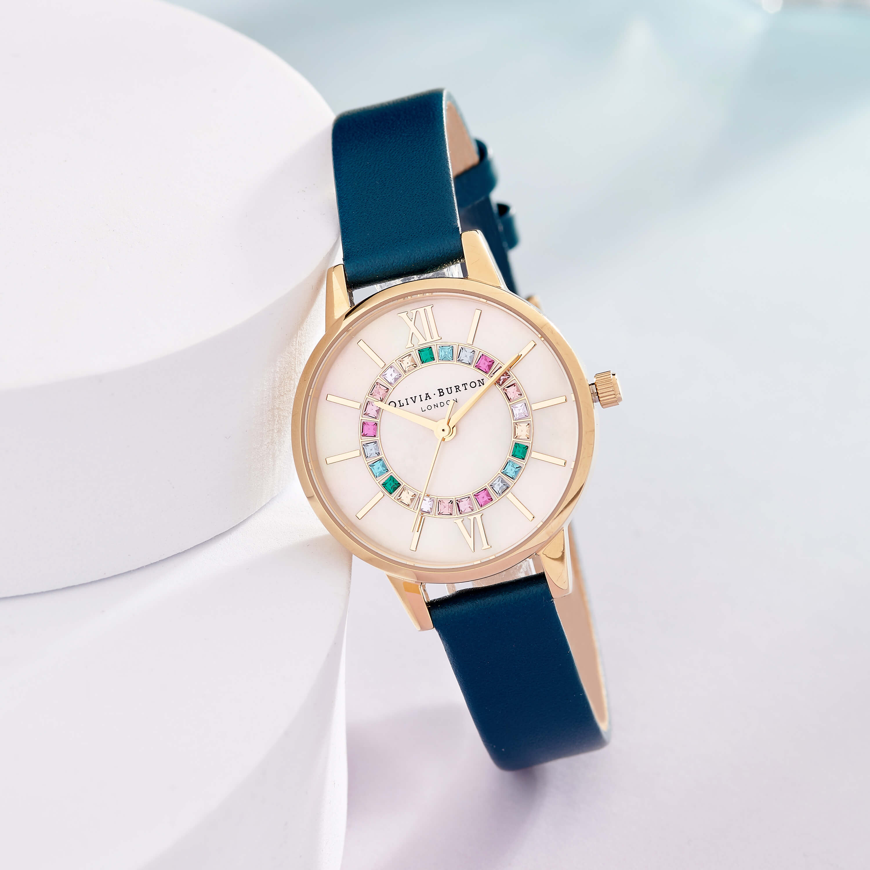 Sparkle Wonderland Blush Midi Dial, Teal & Gold Ladies Watch