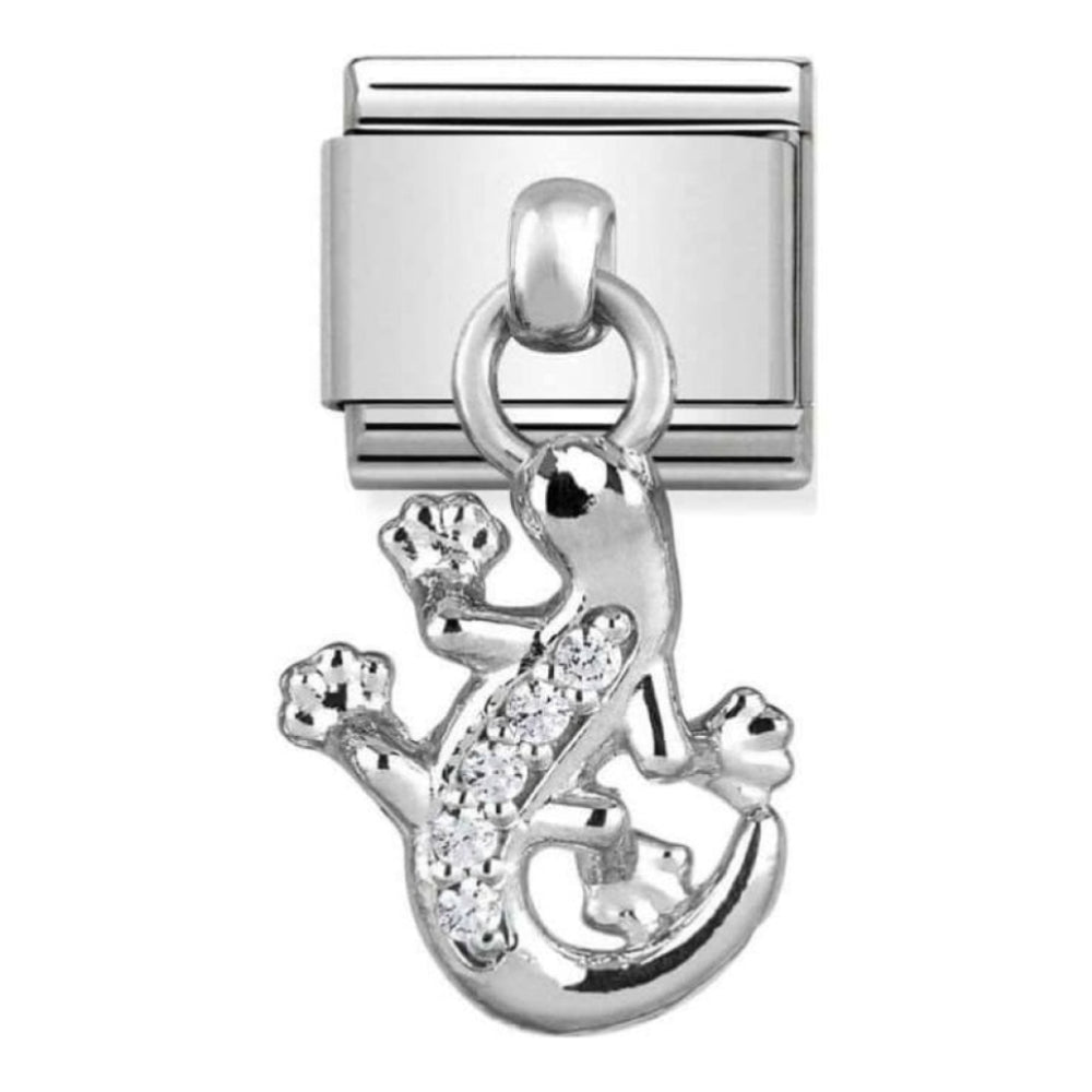 Classic CZ Gecko Charm Link