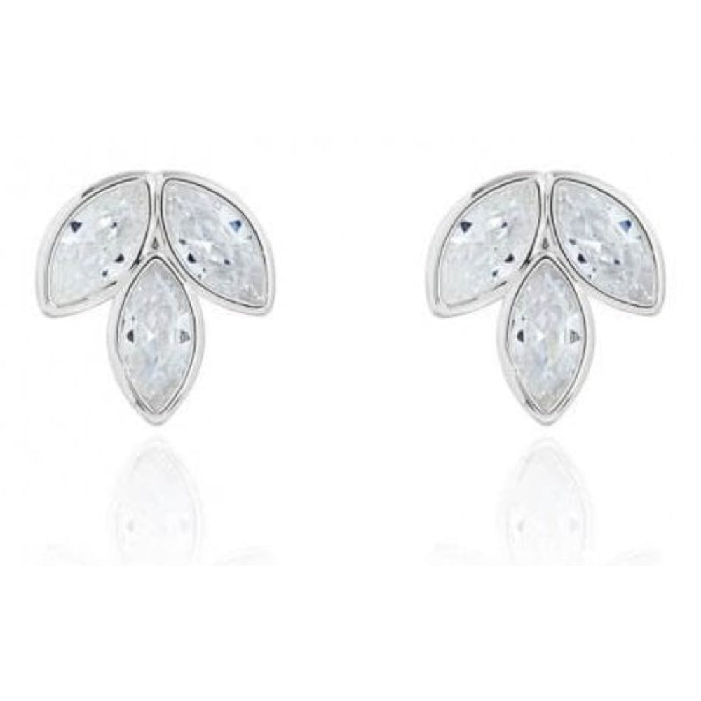 Happy Ever After Bridal Jewellery CZ Leaf Earrings