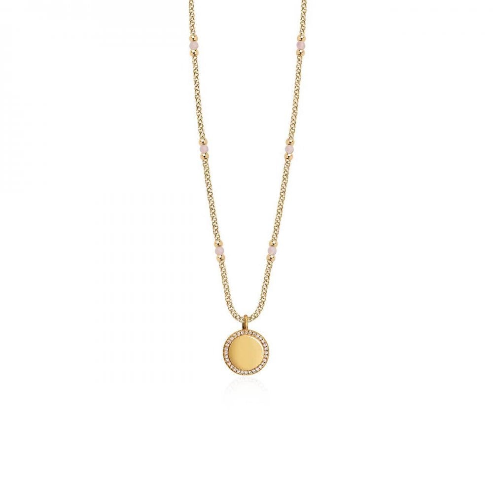 Wellness Gems | Gold | Rose Quartz Necklace | 45cm With 5cm Extender