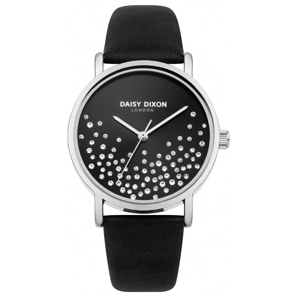 Astra Watch Black Sunray Dial With Black Strap Ladies Watch