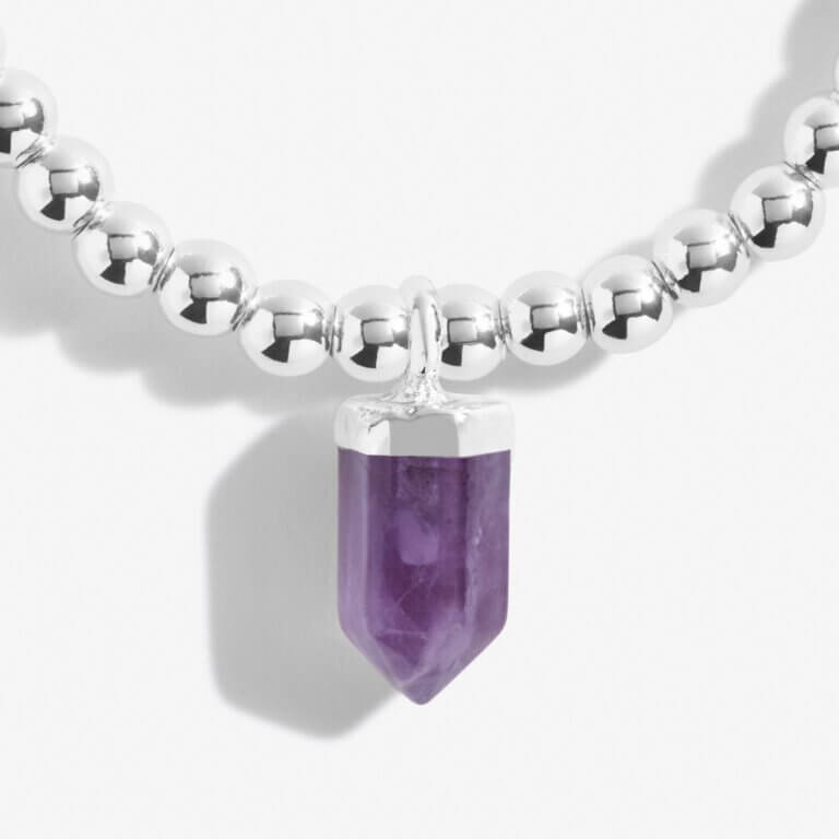 Crystal A Little | Amethyst | Silver | Bracelet | 17.5cm Stretch
