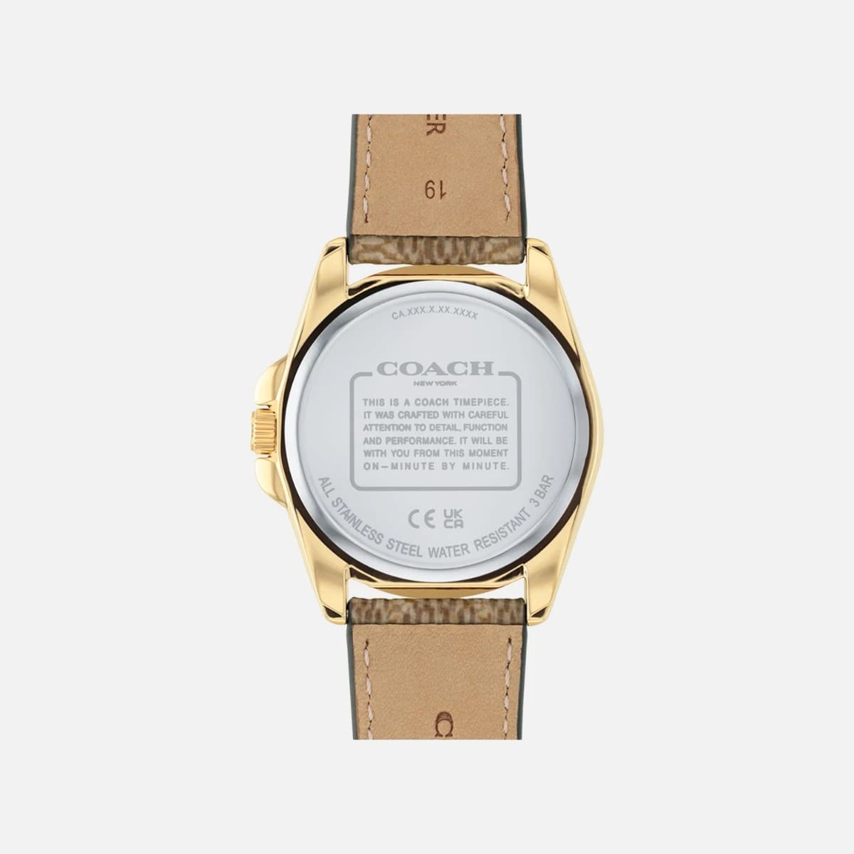 Greyson Gold Dial With Brown Leather Strap Ladies Watch