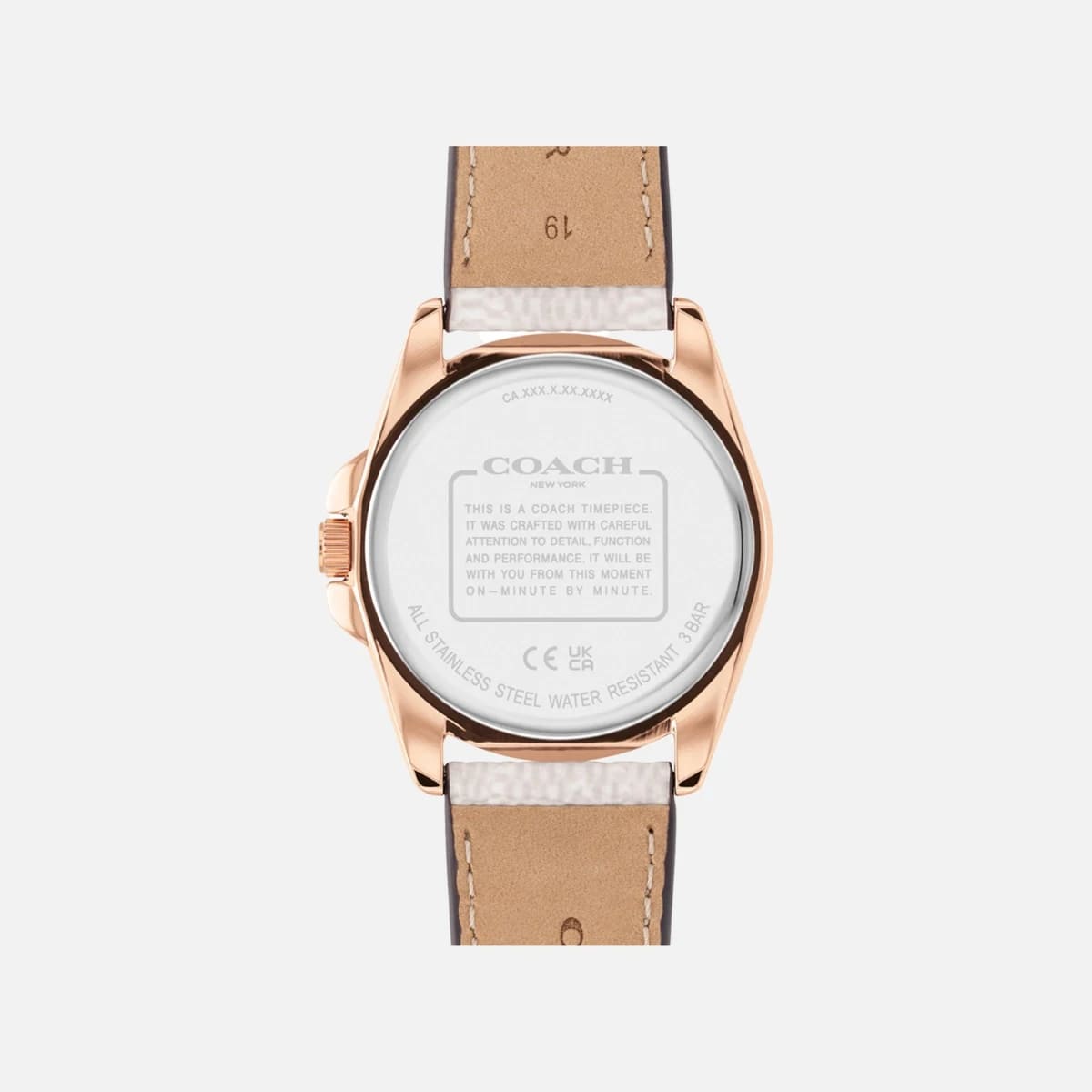 Greyson Rose Gold Dial With Grey Leather Strap Ladies Watch