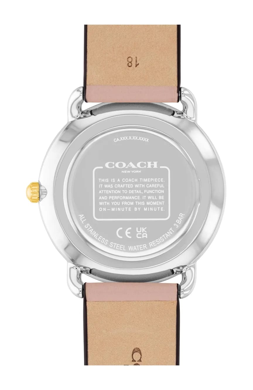 Elliot White Dial With Pink Leather Strap Ladies Watch