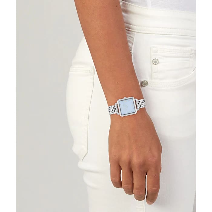 Cass Stainless Steel Light Blue Dial Ladies Watch