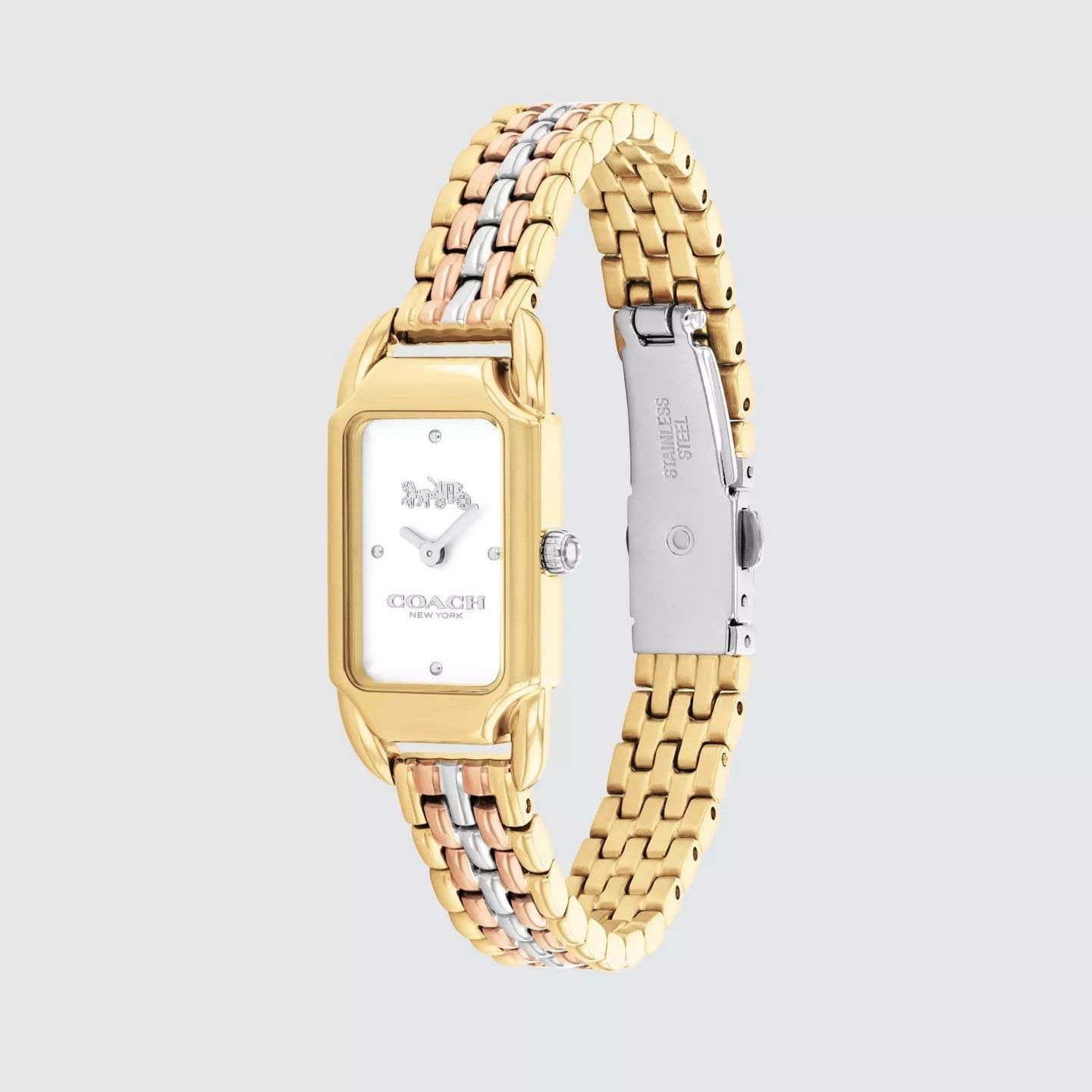 Cadie White Dial With Tri-Tone Bracelet Ladies Watch