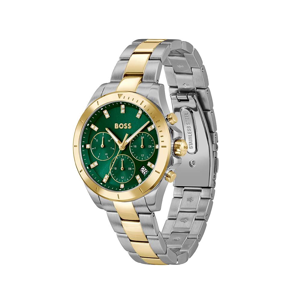ALLEY SPORT LUX Green Dial With Two Tone Bracelet Ladies Watch