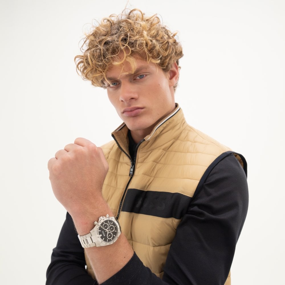 HERO 2.0 Chronograph Black Dial With Stainless Steel Bracelet Mens Watch