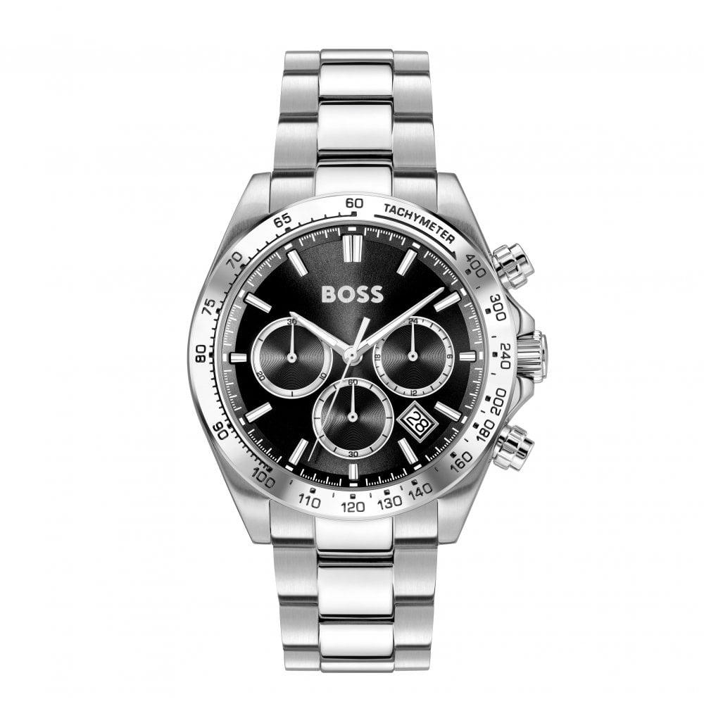 HERO 2.0 Chronograph Black Dial With Stainless Steel Bracelet Mens Watch