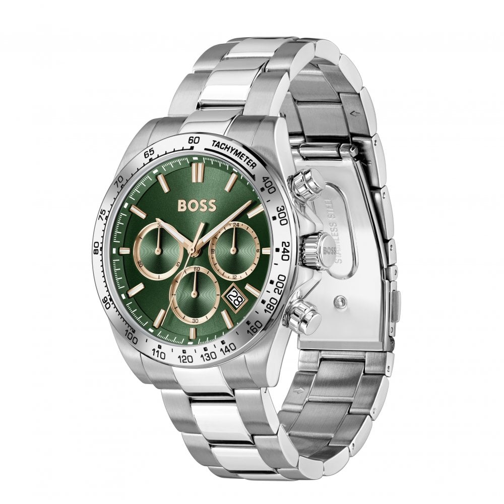 HERO 2.0 Chronograph Green Dial With Stainless Steel Bracelet Mens Watch