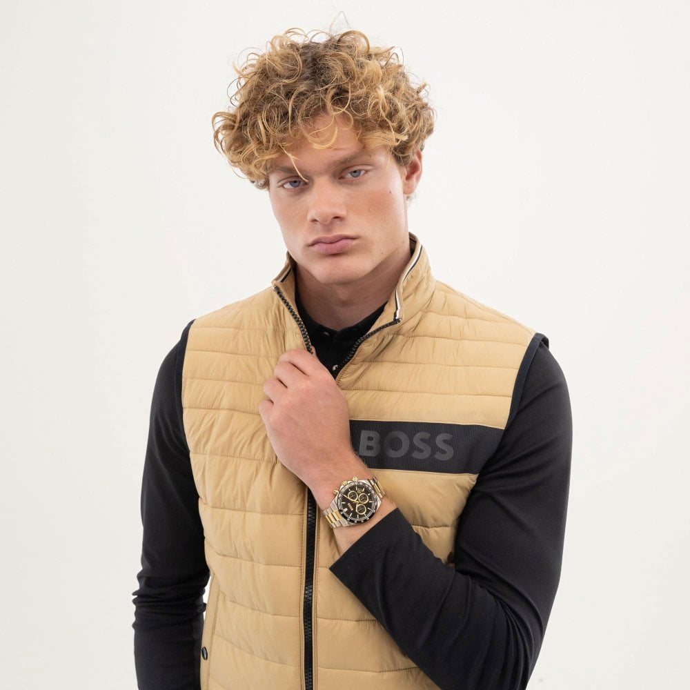 HERO 2.0 Chronograph Black Dial With Two Tone Bracelet Mens Watch