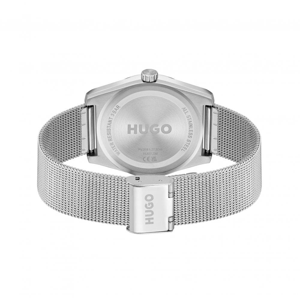 #ARK Blue Dial With Stainless Steel Mesh Bracelet Mens Watch