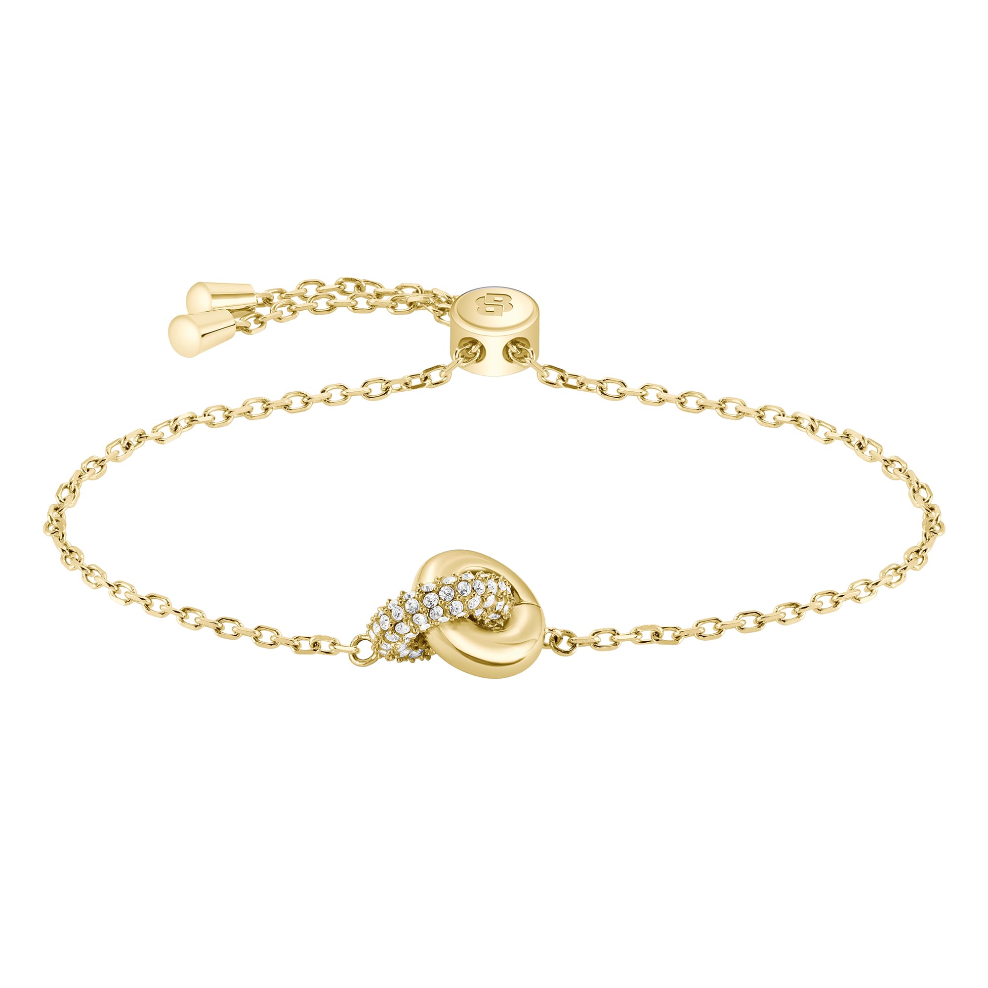Live Precious Interlinking Circle Pendant Gold Bracelet