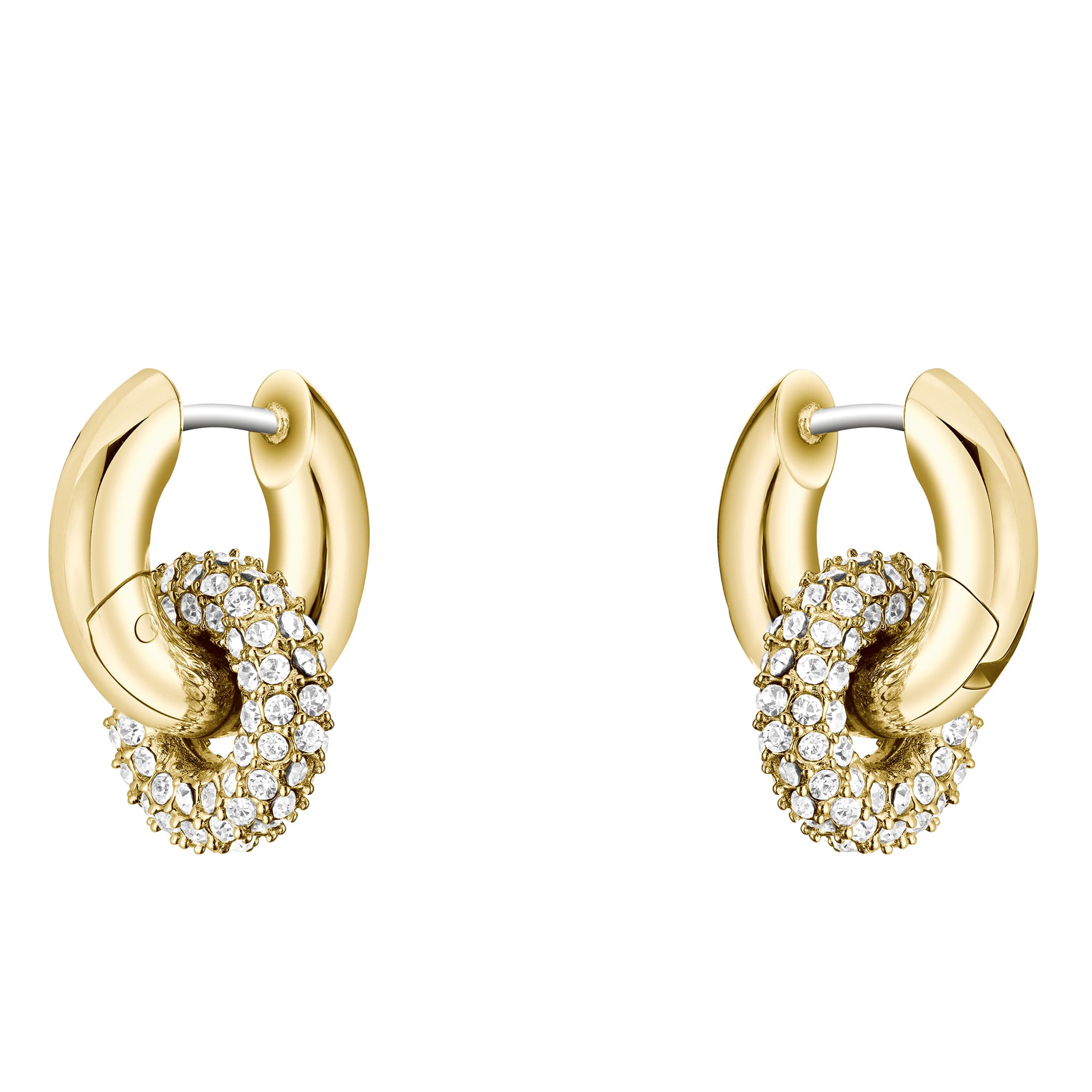 Live Precious Interlinking Circle Gold Plated Hoop Earrings