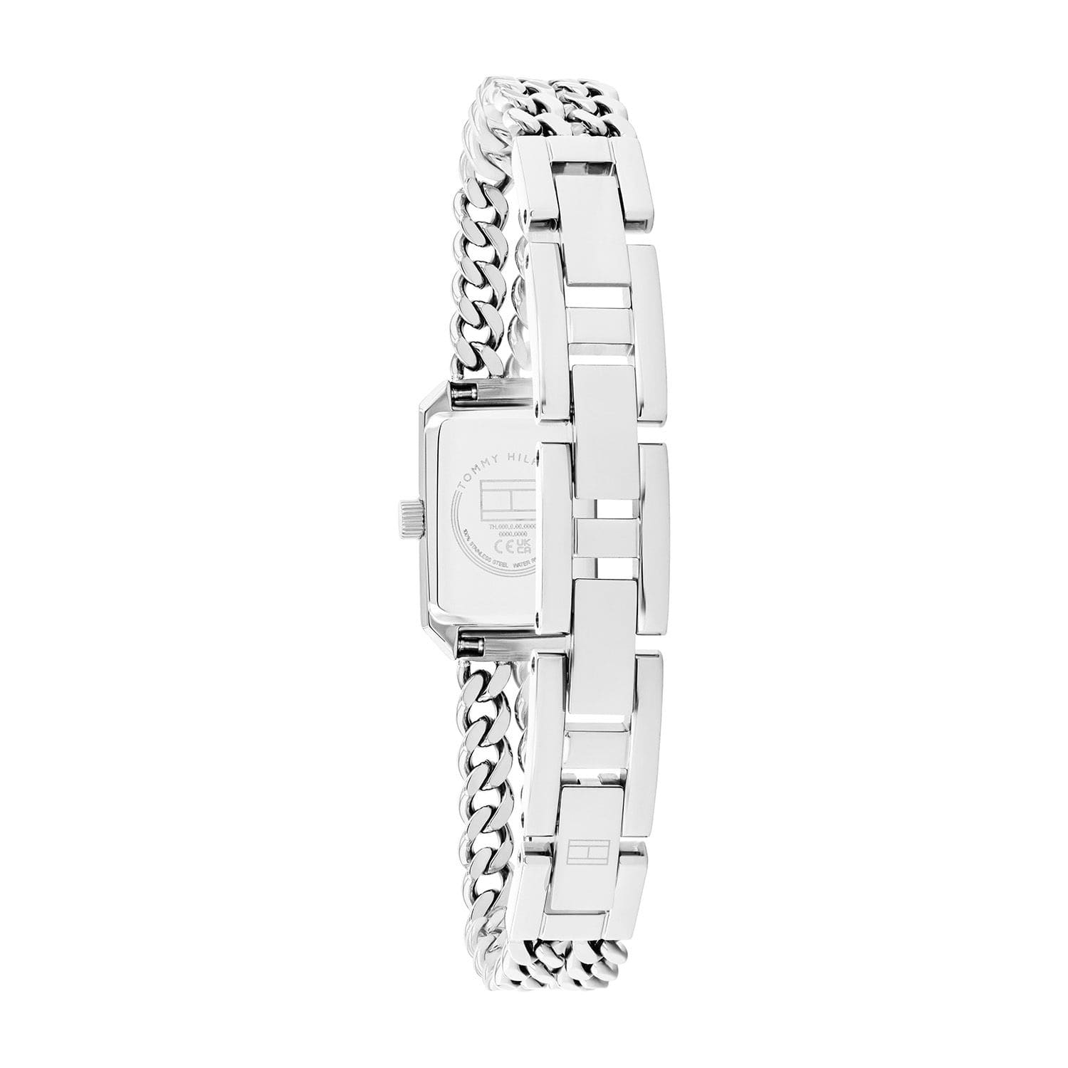 Women's Silver White Sunray Dial Stainless Steel Chain Bracelet Watch
