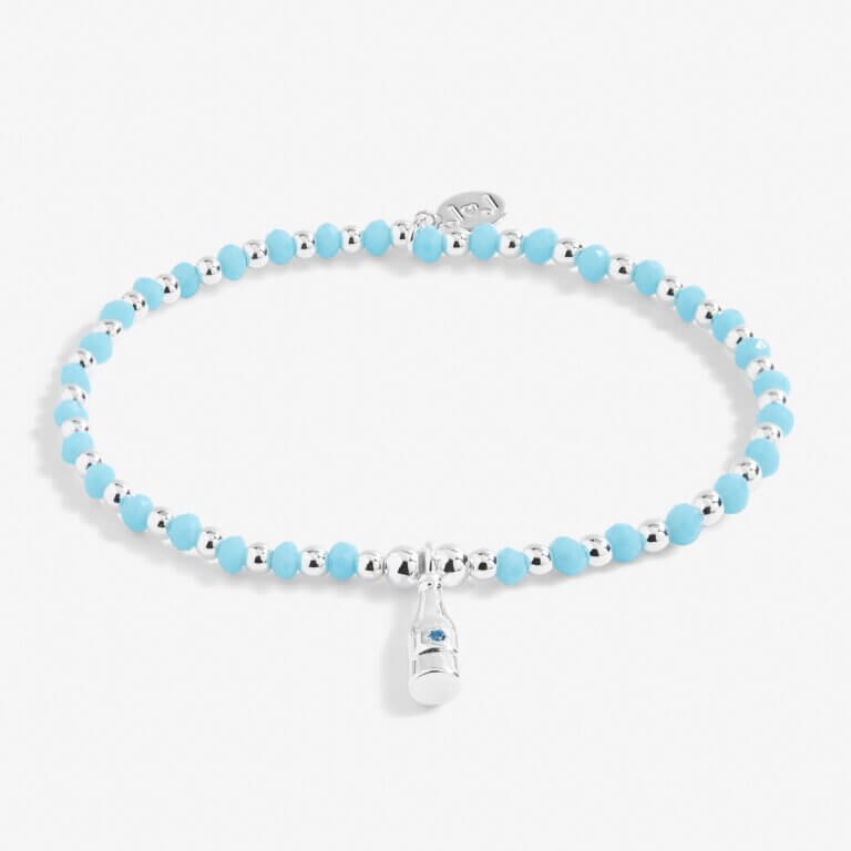 Colour Pop A Little | Champagne Please! | Silver | Bracelet | 17.5cm Stretch