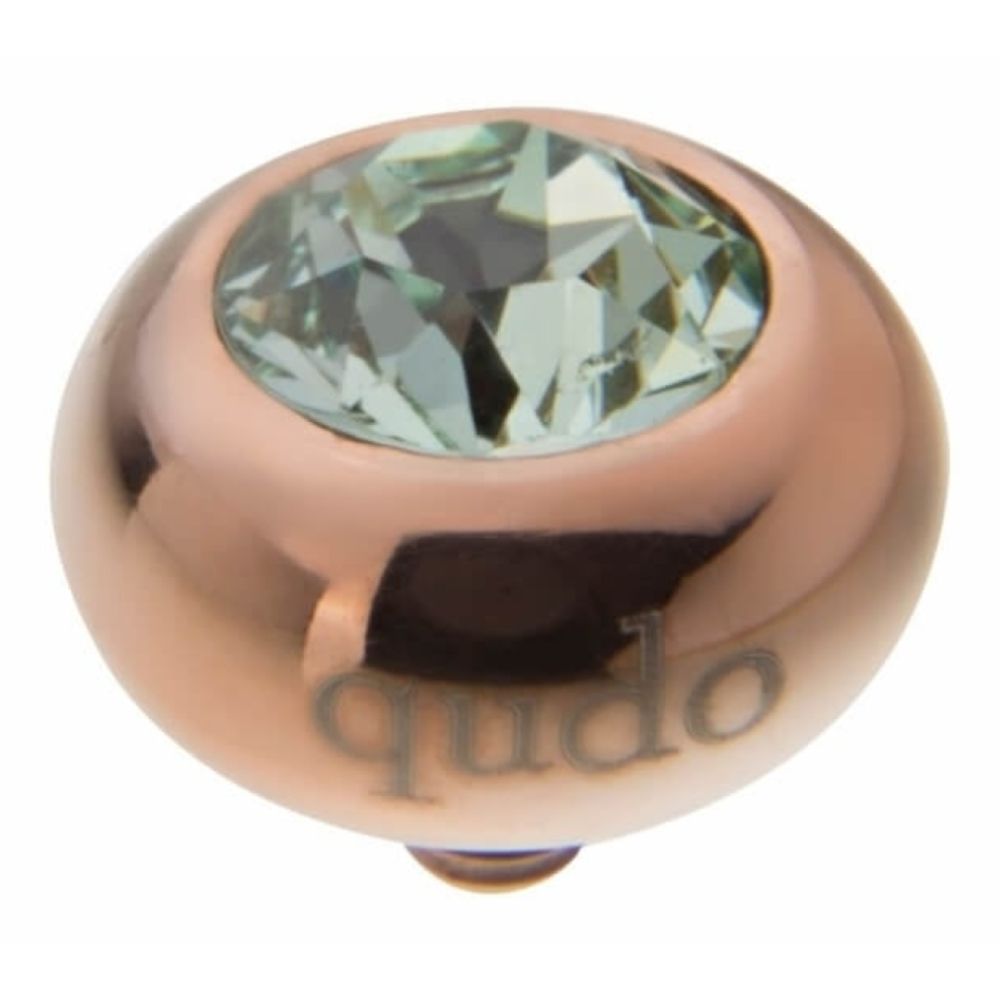 Famosa Rose Gold 10mm Tondo Ring Top Chrysolite