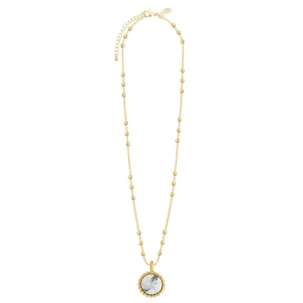 Capri Howlite Necklace - Gold