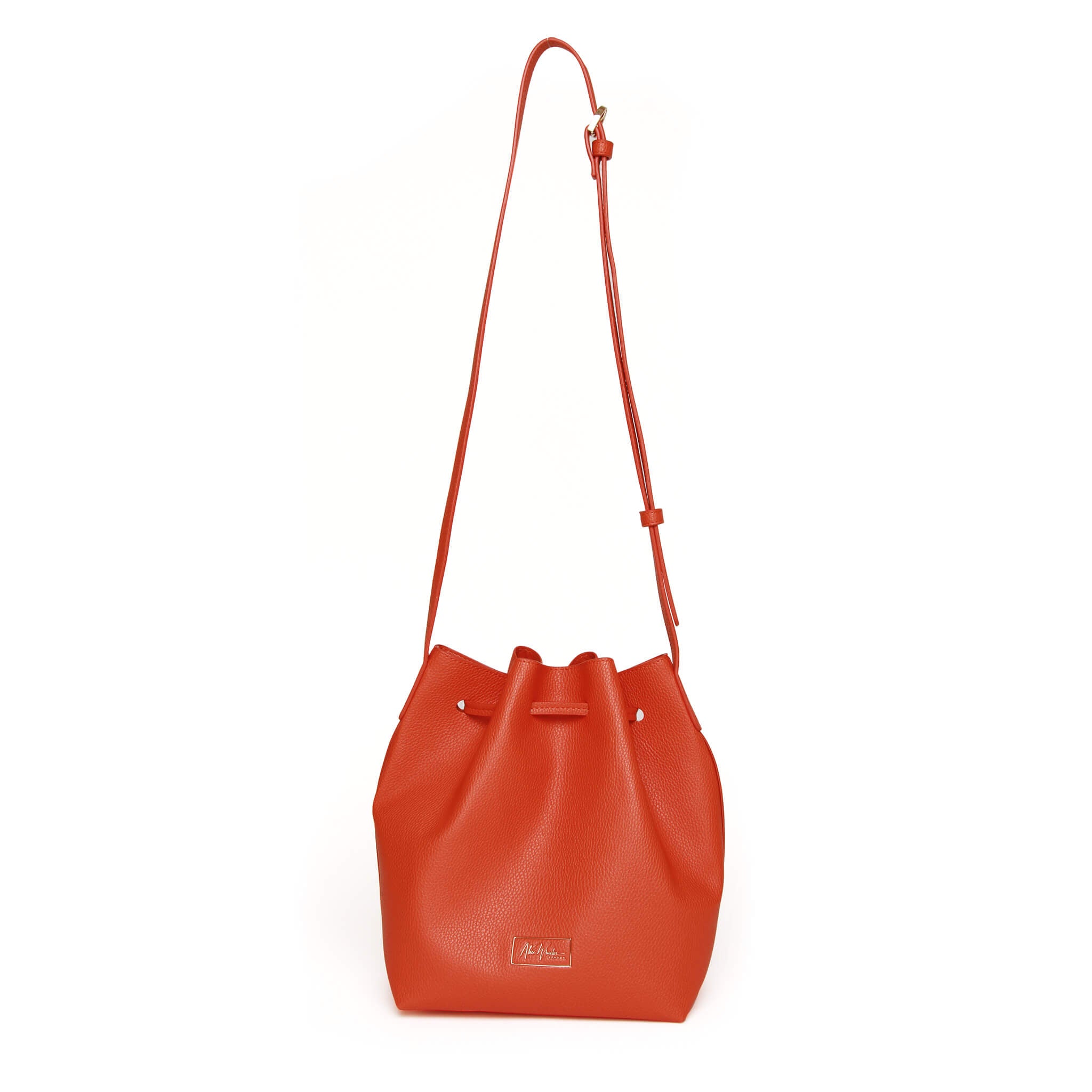 Bucket Cross Body Bag In Orange