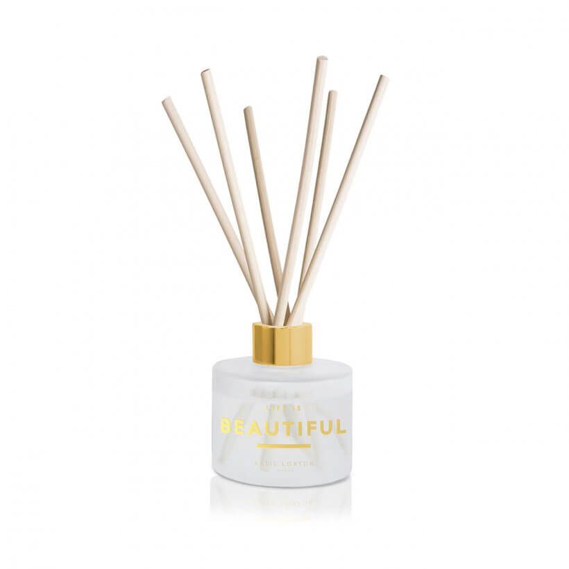 Sentiment Reed Diffuser | Life Is Beautiful | Grapefruit And Pink Peony
