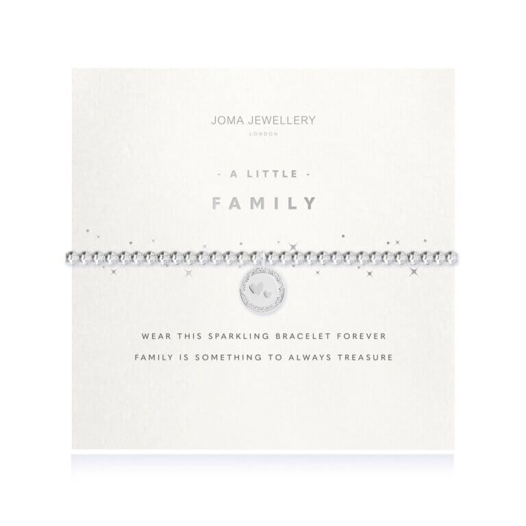 Faceted A Little | Family | Silver | Bracelet | 17.5cm Stretch