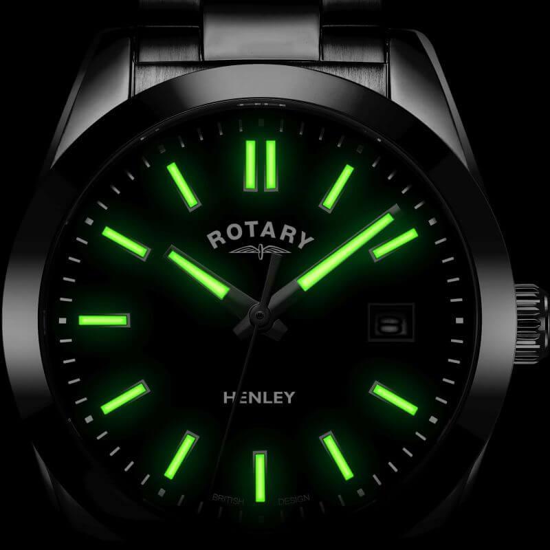 Henley Quartz Sapphire Black Dial Ladies Watch