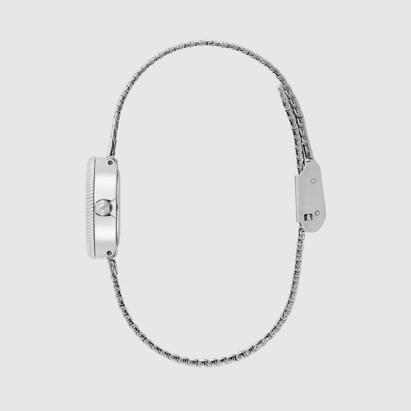 Classic Finery Silver Sunray Dial With Stainless Steel Mesh Bracelet Ladies Watch