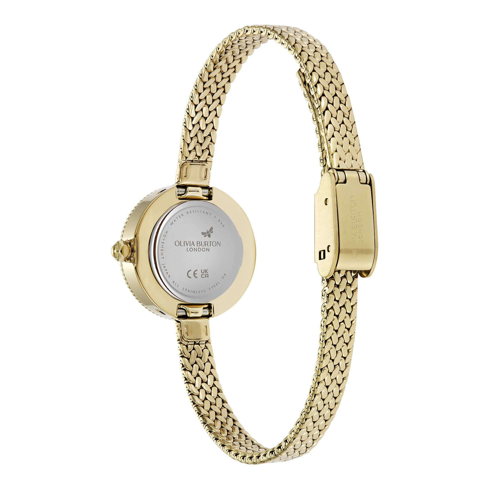 Classic Finery Gold Sunray Dial With Gold Plated Mesh Bracelet Ladies Watch