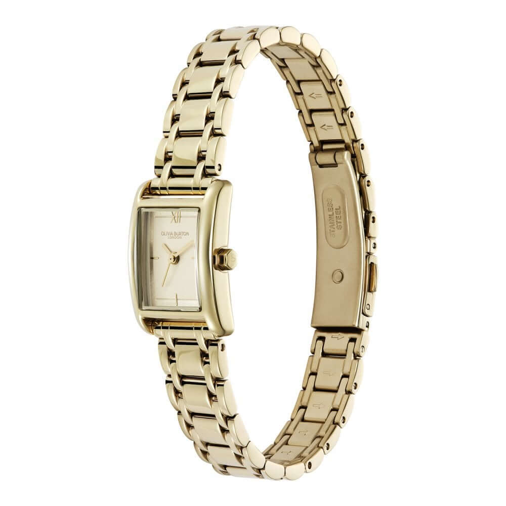 Classic Mini Grove Gold Sunray Dial With Gold-Tone Stainless Steel Bracelet Ladies Watch