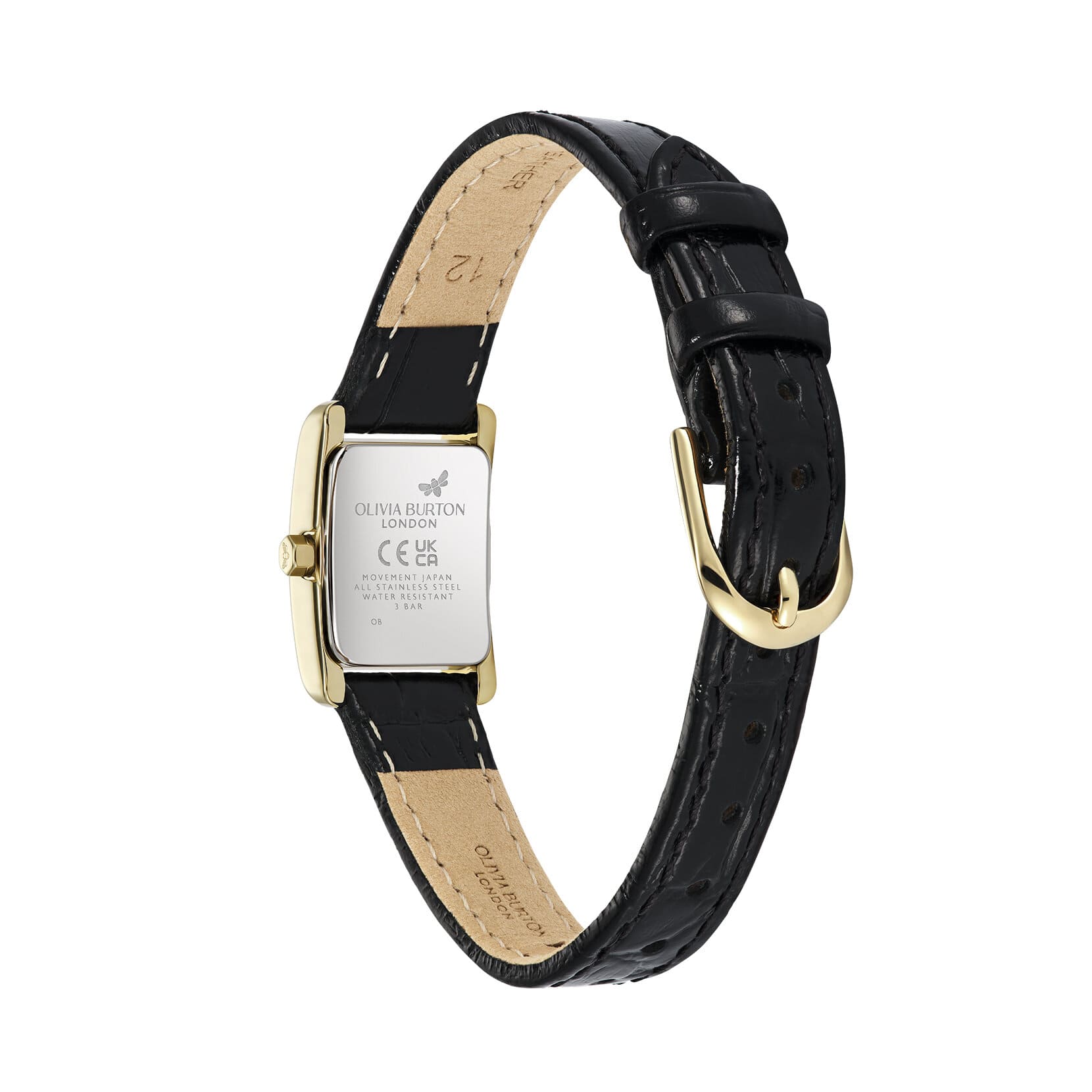 Classic Mini Grove Black Dial With Black Croc Leather Strap Ladies Watch