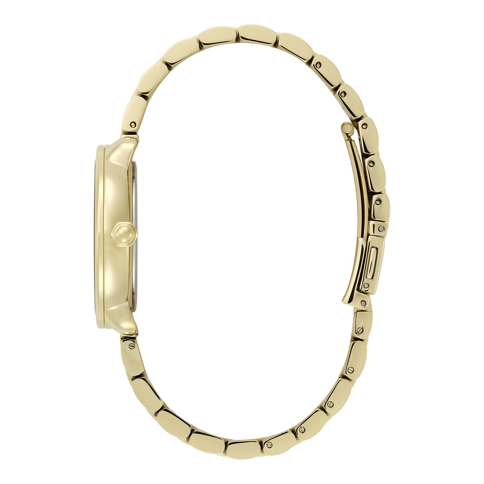 Celestial Moonphase Black Dial With Gold Plated Bracelet Ladies Watch