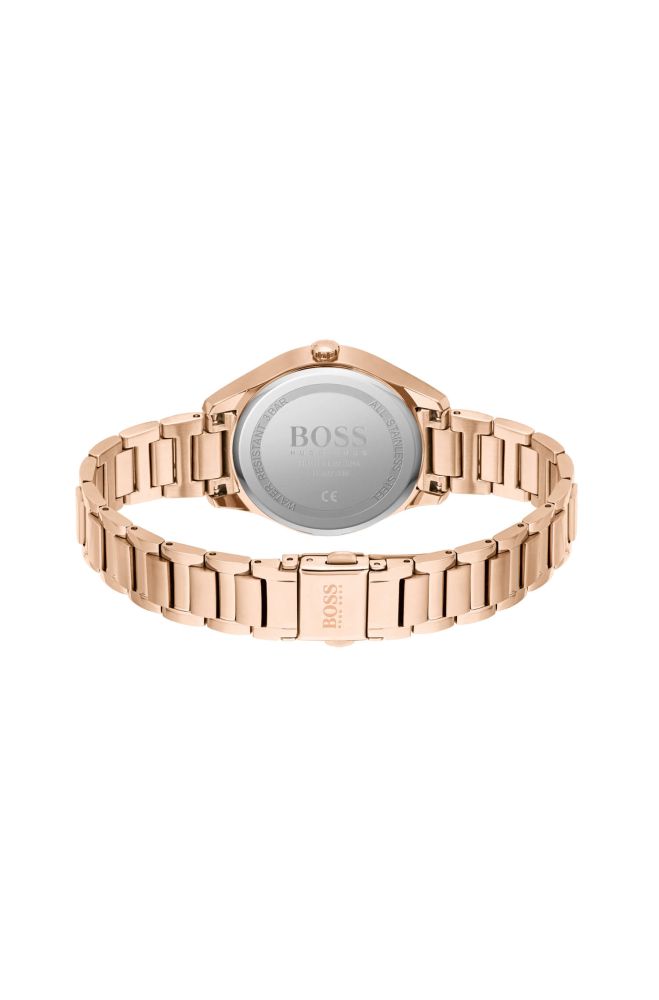 Grand Course Rose Gold Grey Multifunctional Dial Ladies Watch