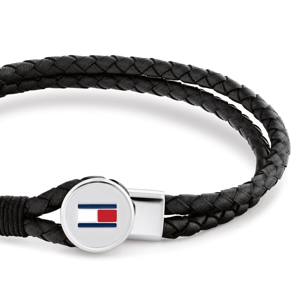 Men's Bruce Black Leather Bracelet
