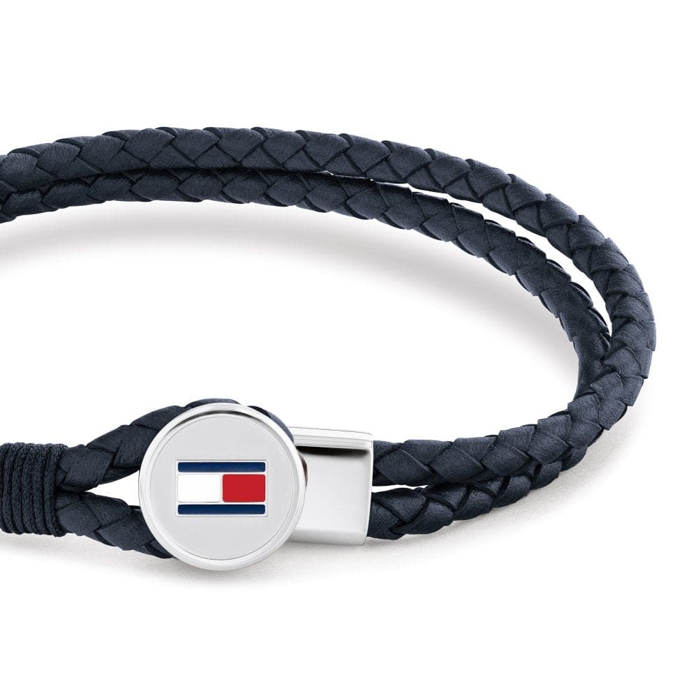 Men's Bruce Blue Leather Bracelet
