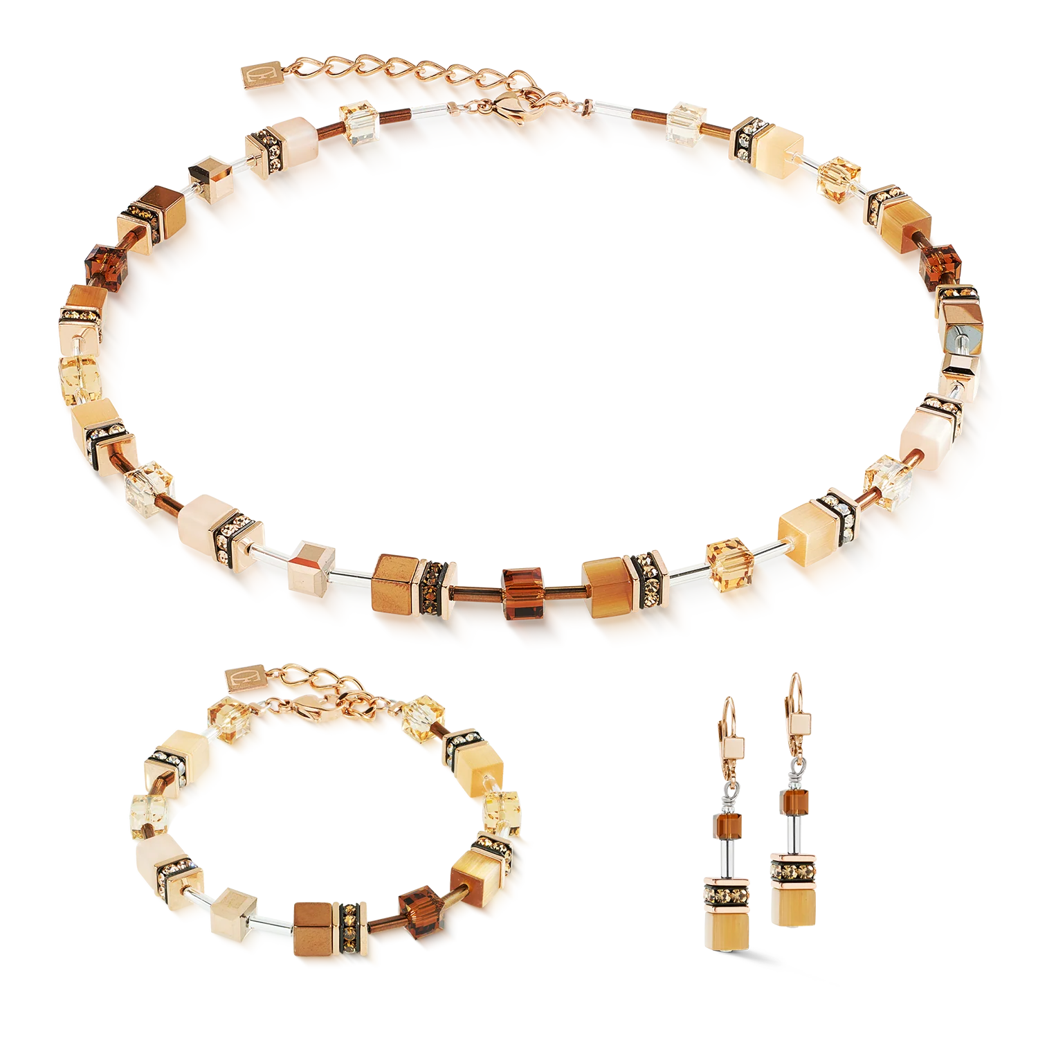 GeoCUBE Iconic Mocha Mousse Earrings