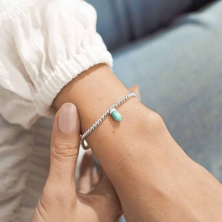 Crystal A Little | Aventurine | Silver | Bracelet | 17.5cm Stretch