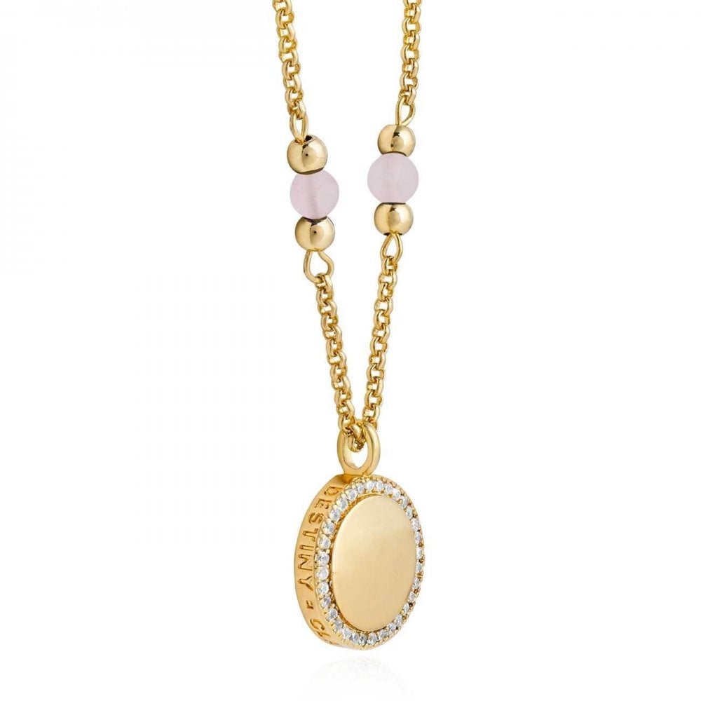 Wellness Gems | Gold | Rose Quartz Necklace | 45cm With 5cm Extender