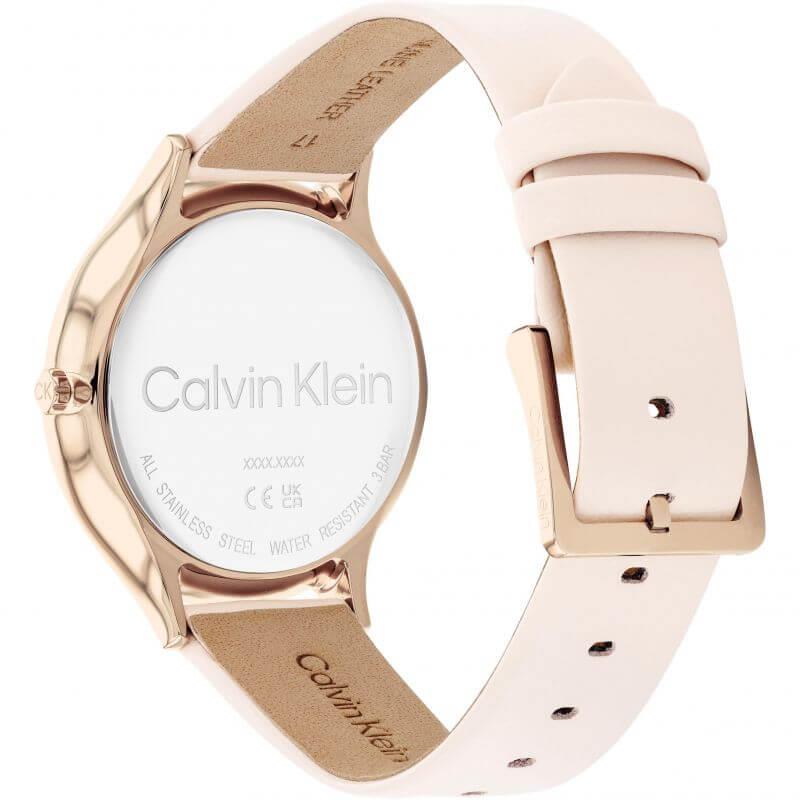 2H Pink Sunray Dial Pink Leather Strap Ladies Watch