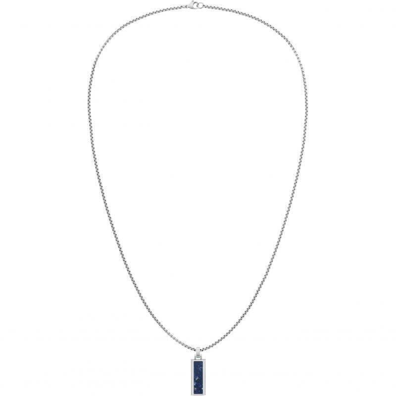Stainless Steel Sodalite Stone Gents Necklace