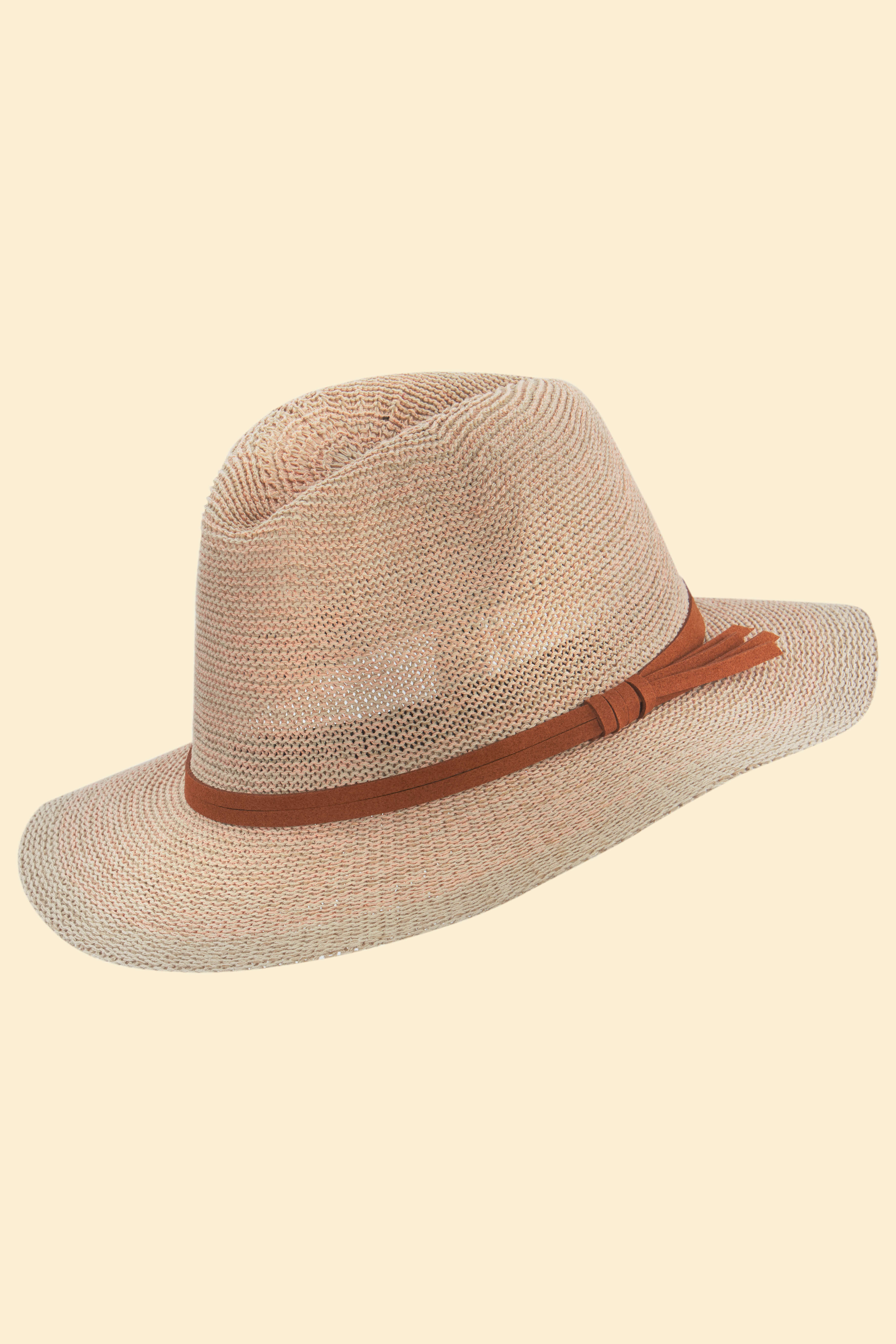 Natalie Hat Ochre with Suede Band