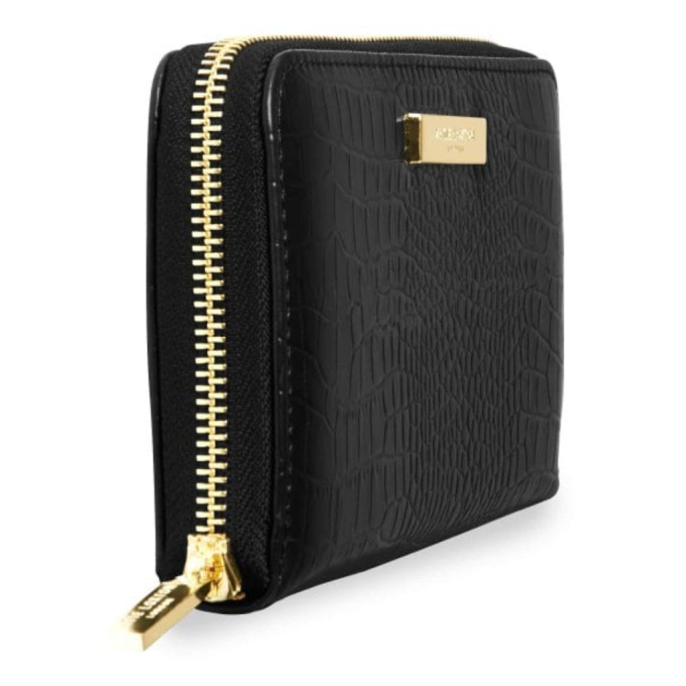 CELINE LARGE CROC PURSE - Black - 10x20x2.5cm