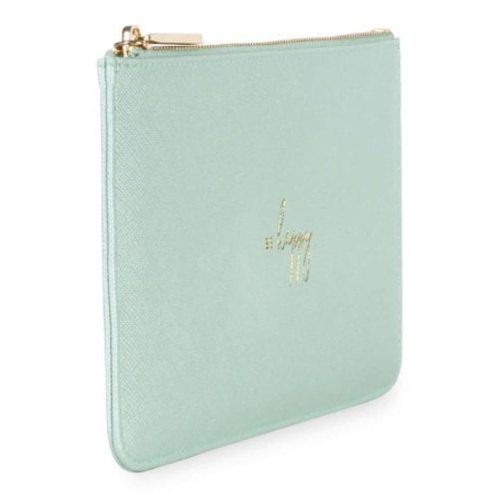 Serena Slim Pouch - Be Happy - Seafoam Green - 11x22cm