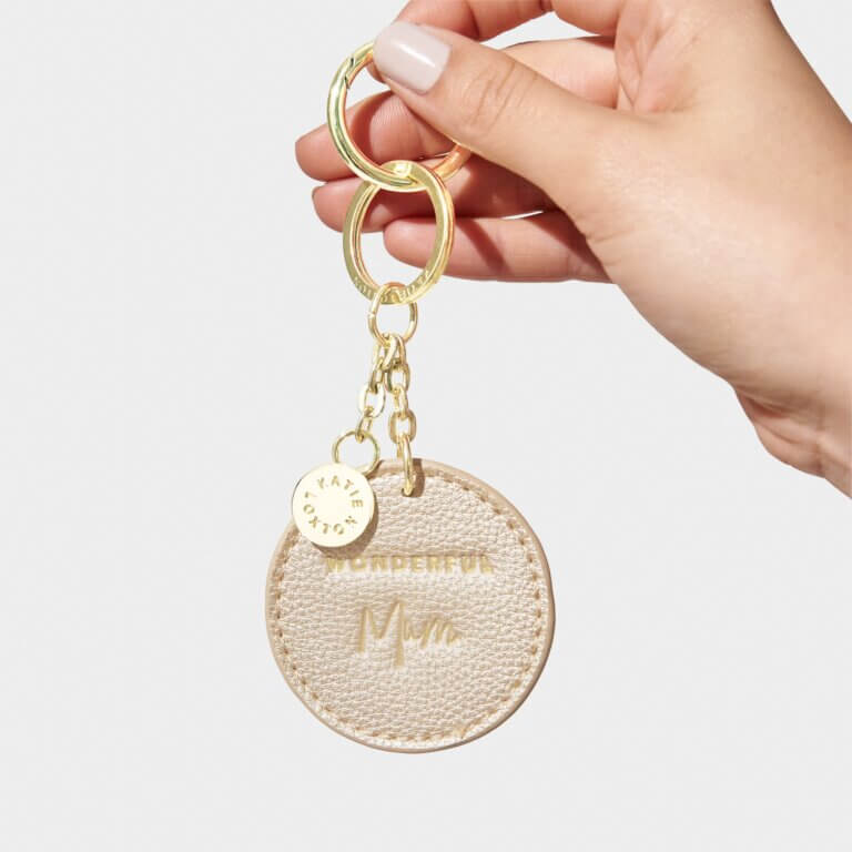 Chain Keyring | Wonderful Mum | Gold | Circle