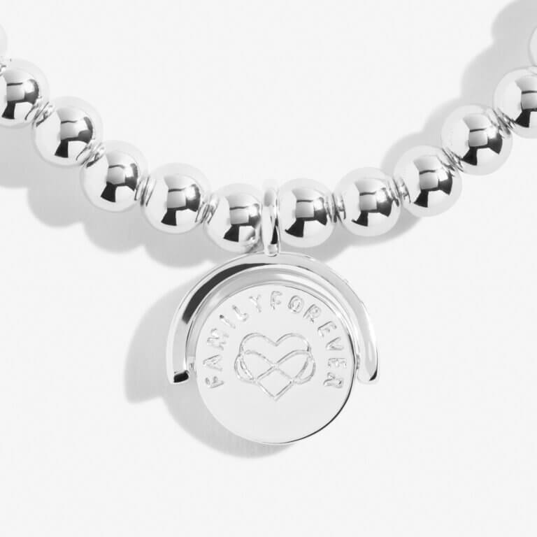 Spinning Boxed A Littles | Family Forever Always Treasured | Silver | Bracelet | 17.5cm Stretch